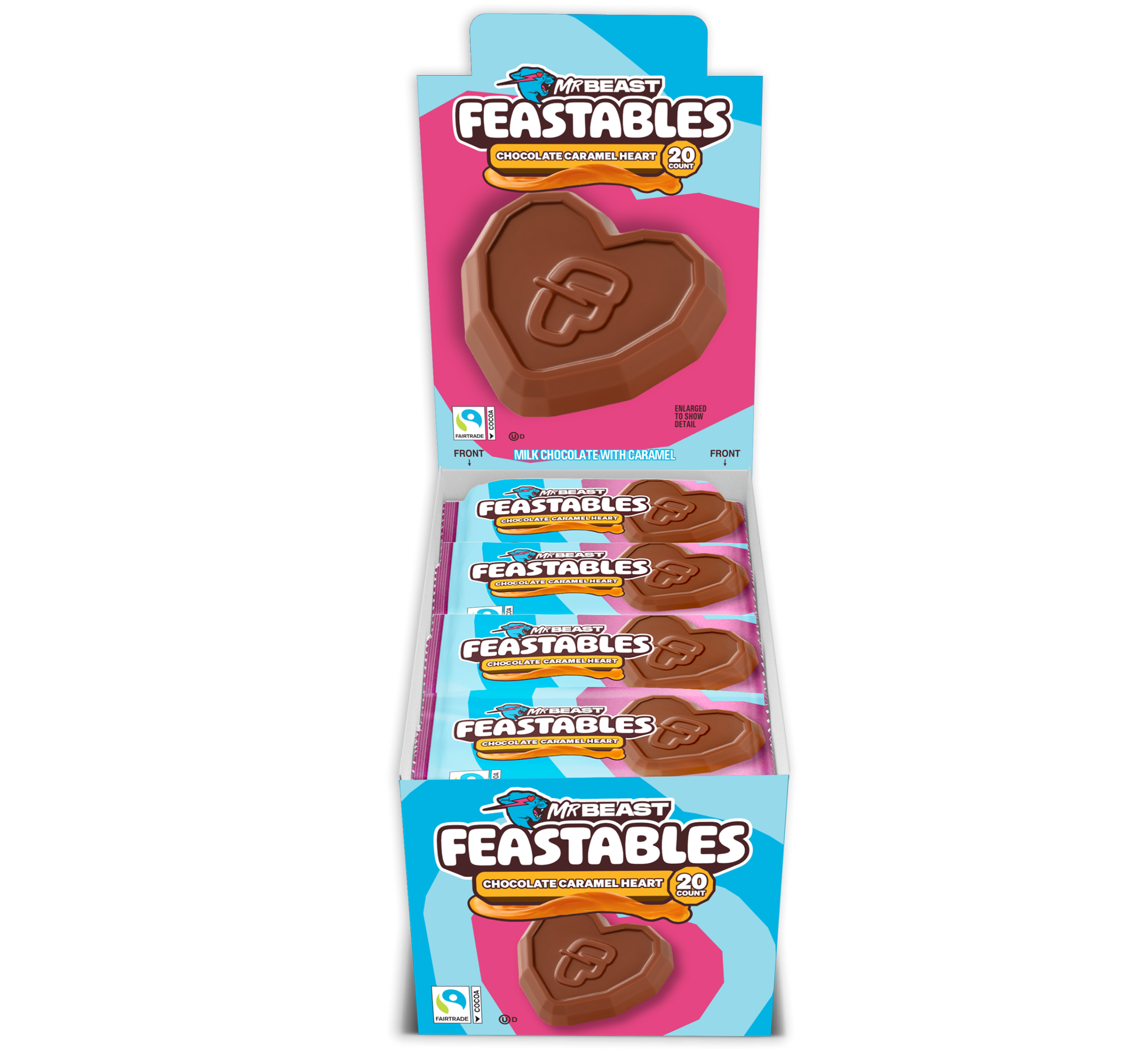 Valentines Chocolate Caramel Hearts